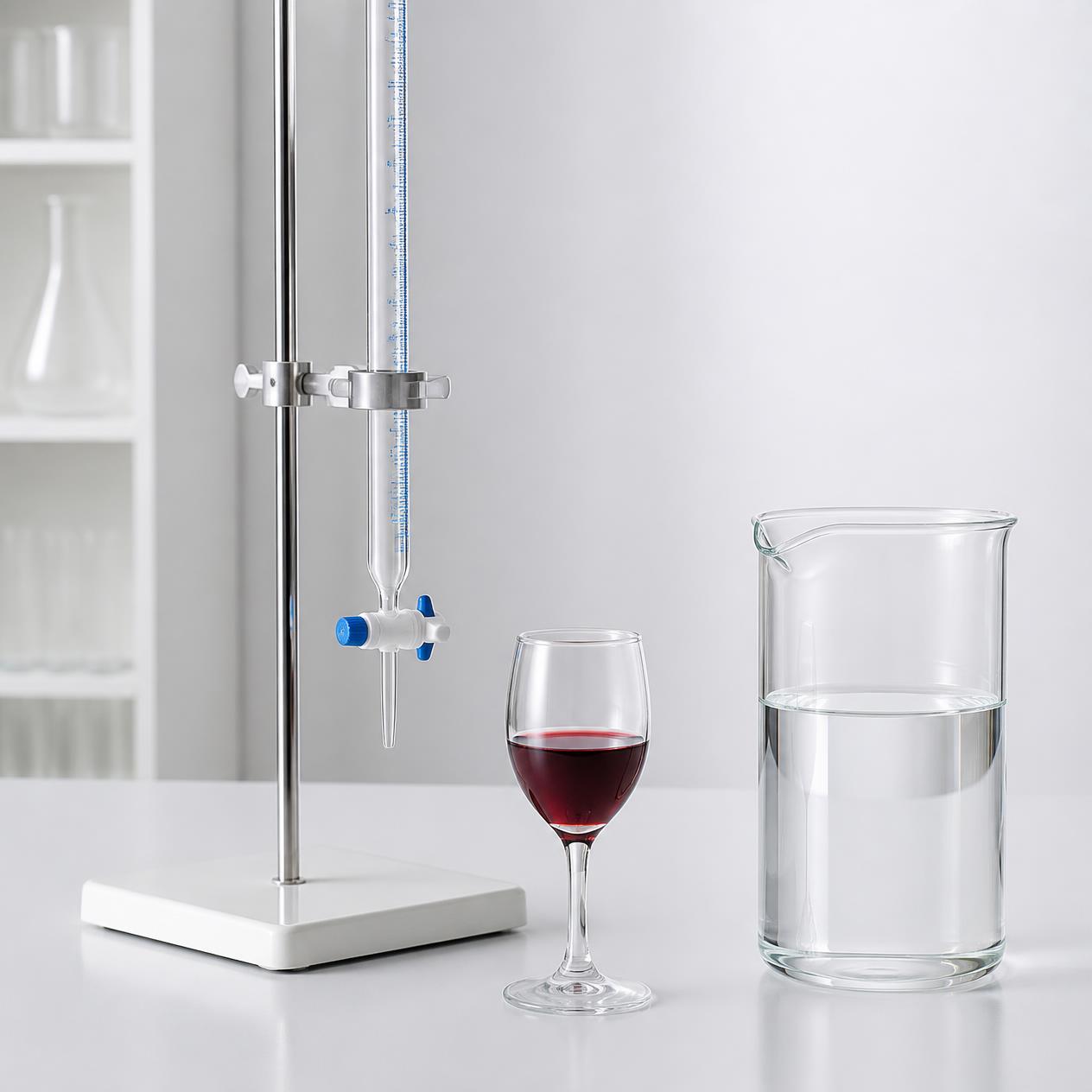 wine testing laboratory glassware