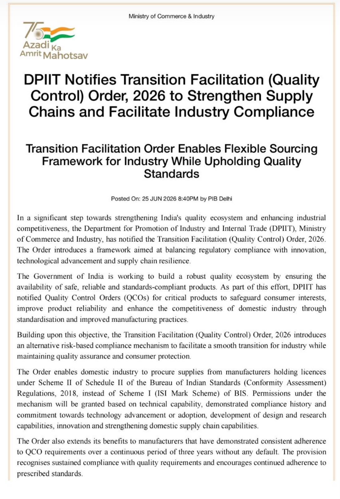PIB Press Release DPIIT 25 June 2026 - Page 1